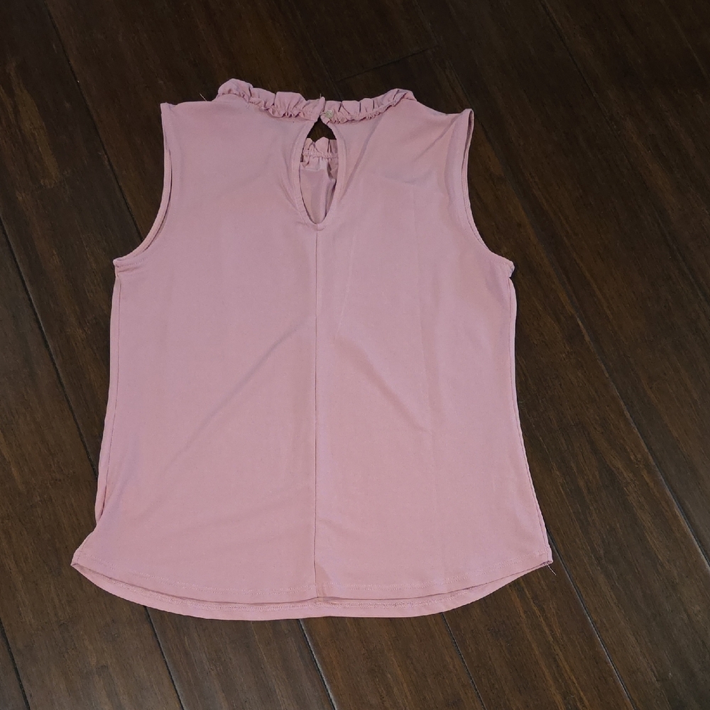 Light Pink Ruffle Blouse A61 - Picture 3 of 3